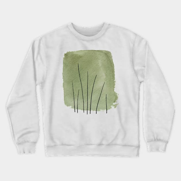 watercolor grass Crewneck Sweatshirt by Annka47